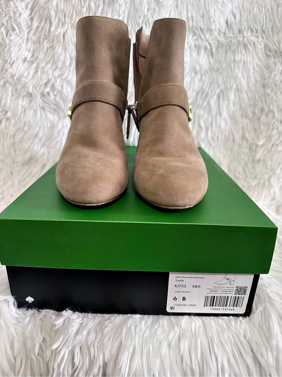kate spade Shoes - kate spade new york Dakota Zip Up Mid Heeled Bootie Brown US 6 B